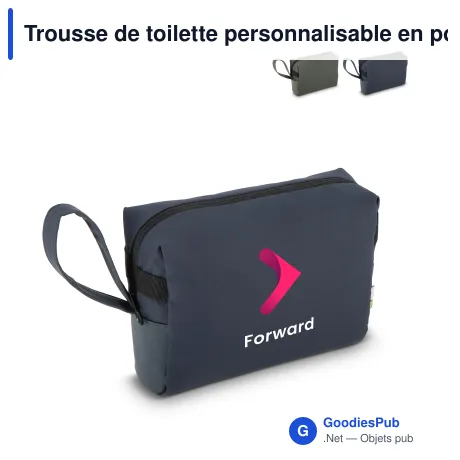 Trousse de toilette personnalisable en polyester 210D avec logo - InSideOut Carry Care