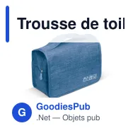 Trousse de toilette personnalisable en polyester avec logo - Voyage - Miniature 4