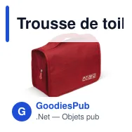 Trousse de toilette personnalisable en polyester avec logo - Voyage - Miniature 5