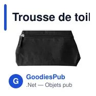 Trousse de toilette personnalisable avec logo - modèle conique - Miniature 1