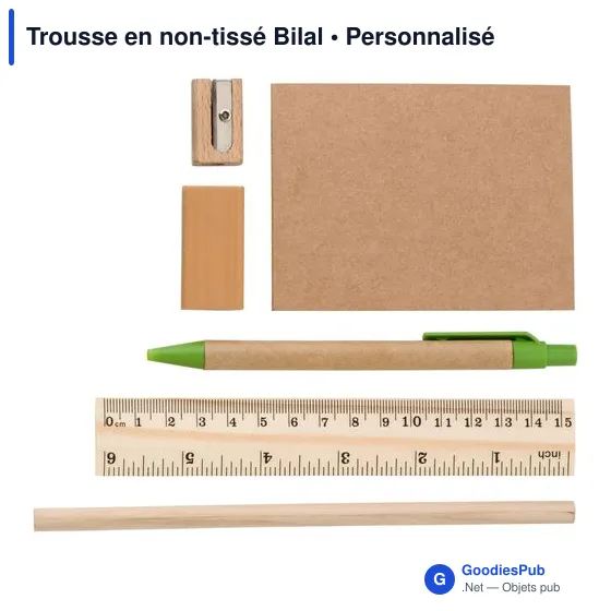 Trousse personnalisable en non-tissé avec logo - Bilal - Image 2