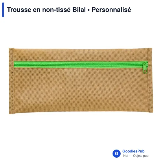 Trousse personnalisable en non-tissé avec logo - Bilal - Image 3