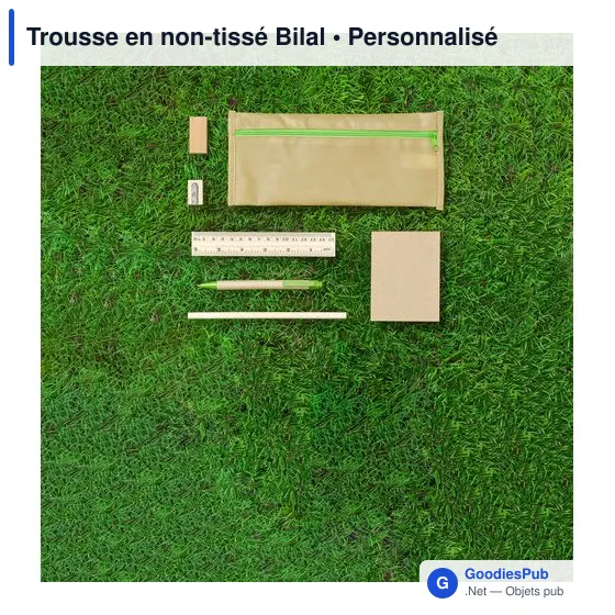 Trousse personnalisable en non-tissé avec logo - Bilal - Image 4