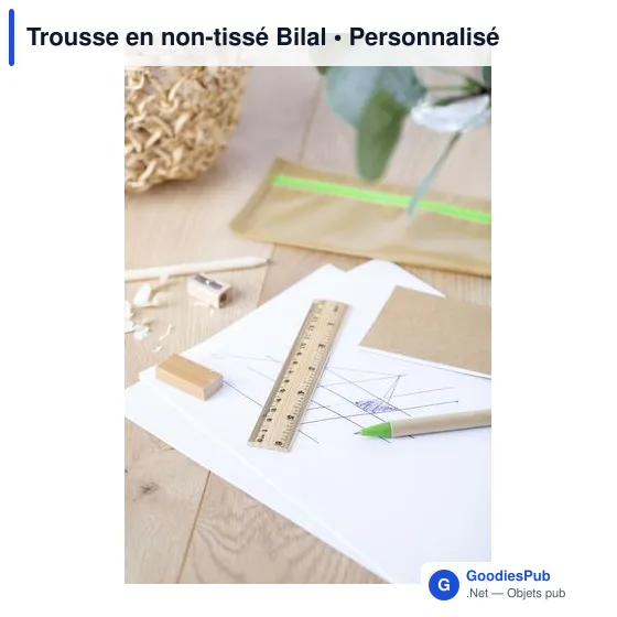 Trousse personnalisable en non-tissé avec logo - Bilal - Image 5
