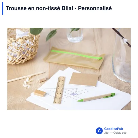 Trousse personnalisable en non-tissé avec logo - Bilal - Image 6