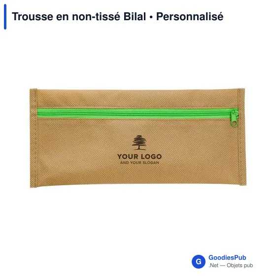 Trousse personnalisable en non-tissé avec logo - Bilal - Image 7