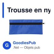 Trousse à stylo personnalisable en nylon avec logo - Donna - Miniature 2