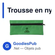 Trousse à stylo personnalisable en nylon avec logo - Donna - Miniature 4