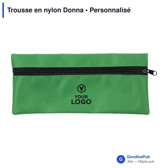 Trousse à stylo personnalisable en nylon avec logo - Donna - Image 4