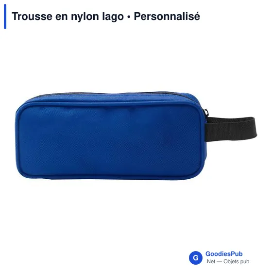 Trousse à stylo personnalisable en nylon Iago avec logo - Image 4
