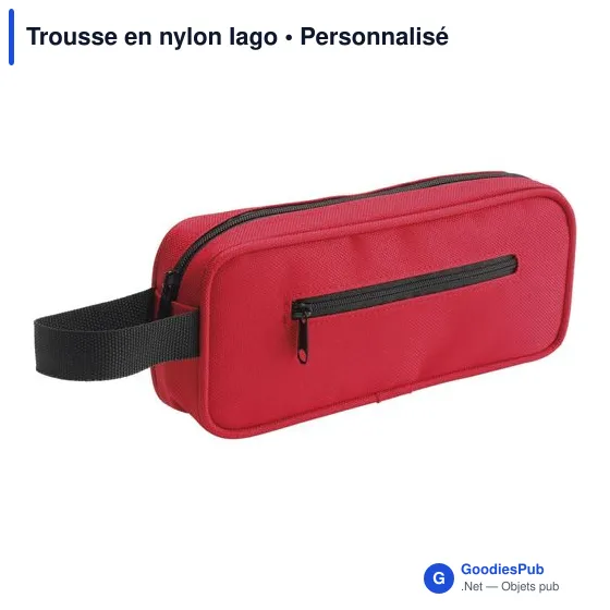Trousse à stylo personnalisable en nylon Iago avec logo - Image 5