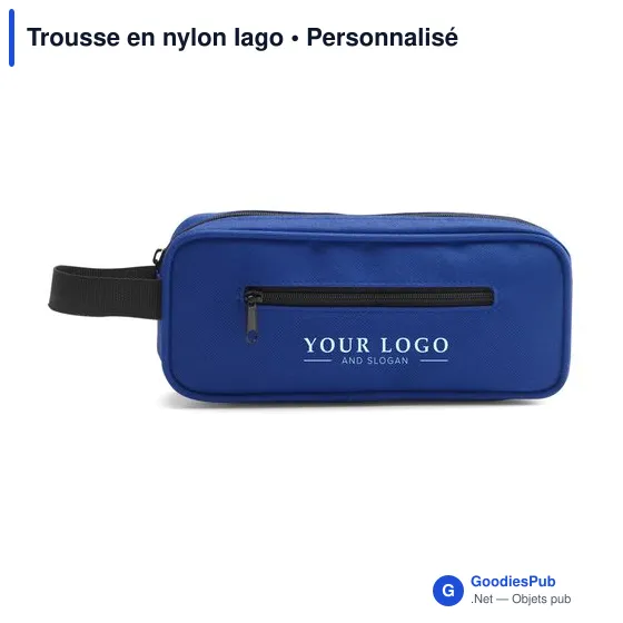 Trousse à stylo personnalisable en nylon Iago avec logo - Image 10