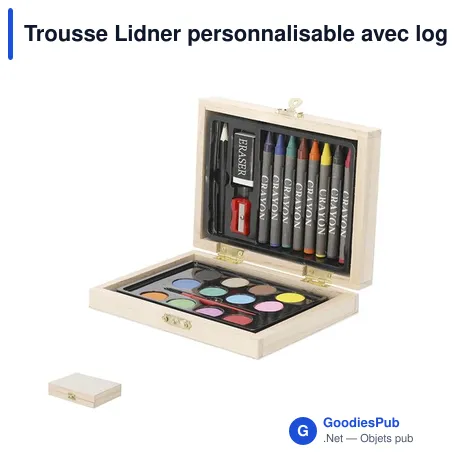 Trousse Lidner personnalisable avec logo - Set de coloriage en bois