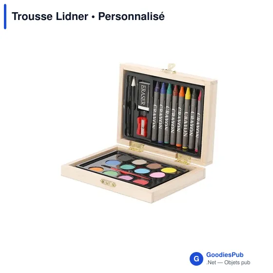 Trousse Lidner personnalisable avec logo - Set de coloriage en bois - Image 3