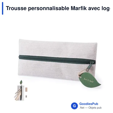 Trousse personnalisable Marfik avec logo - Écologique et pratique