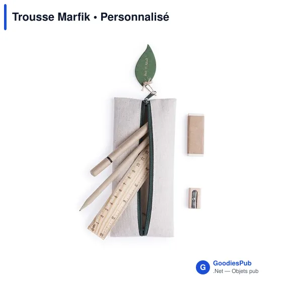 Trousse personnalisable Marfik avec logo - Écologique et pratique - Image 2