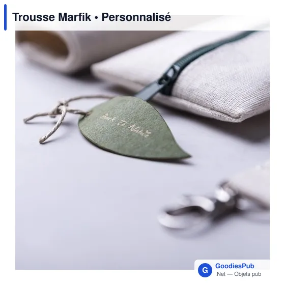 Trousse personnalisable Marfik avec logo - Écologique et pratique - Image 3