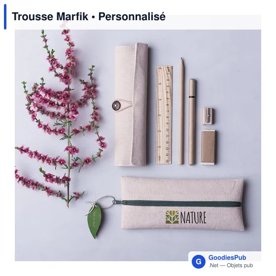 Trousse personnalisable Marfik avec logo - Écologique et pratique - Image 8