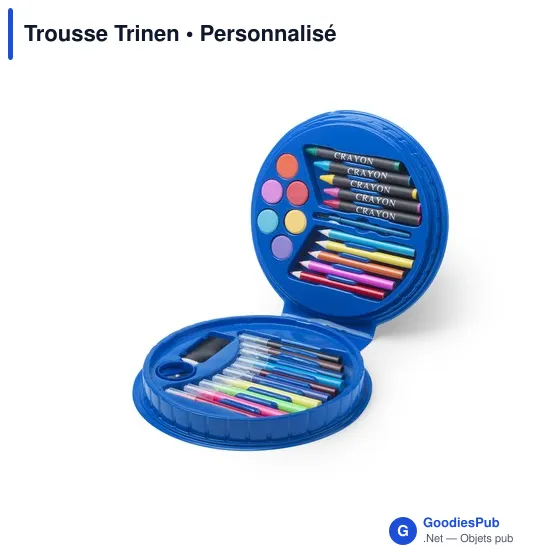 Trousse de coloriage personnalisable avec logo - Trousse Trinen - Image 2