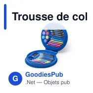 Trousse de coloriage personnalisable avec logo - Trousse Trinen - Miniature 3