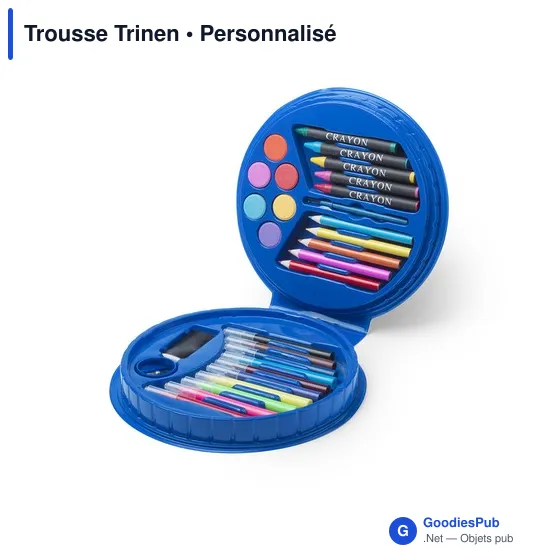 Trousse de coloriage personnalisable avec logo - Trousse Trinen - Image 3