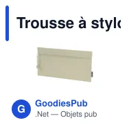Trousse à stylo personnalisable Trubin avec logo en polyester recyclé - Miniature 1