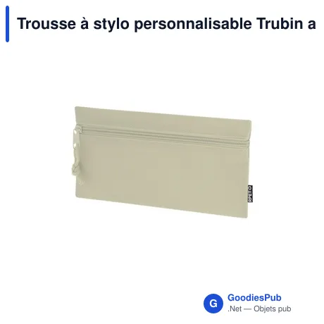 Trousse à stylo personnalisable Trubin avec logo en polyester recyclé