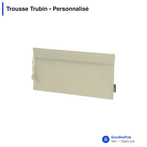 Trousse à stylo personnalisable Trubin avec logo en polyester recyclé - Image 1