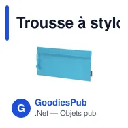 Trousse à stylo personnalisable Trubin avec logo en polyester recyclé - Miniature 3