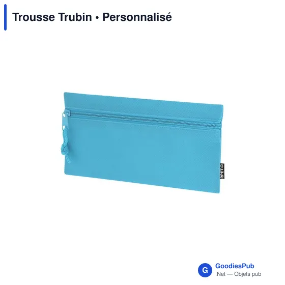 Trousse à stylo personnalisable Trubin avec logo en polyester recyclé - Image 3