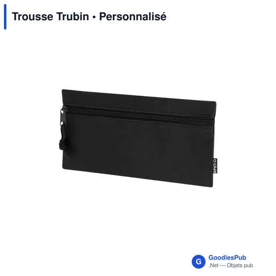 Trousse à stylo personnalisable Trubin avec logo en polyester recyclé - Image 9