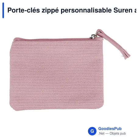Porte-clés zippé personnalisable Suren avec logo