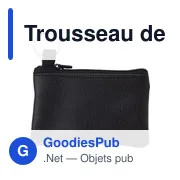 Trousseau de clés en cuir personnalisable avec logo - Zander - Miniature 1