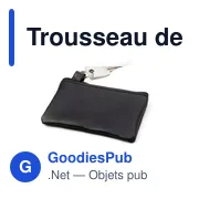 Trousseau de clés en cuir personnalisable avec logo - Zander - Miniature 2
