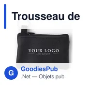 Trousseau de clés en cuir personnalisable avec logo - Zander - Miniature 3