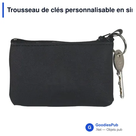 Trousseau de clés personnalisable en similicuir avec logo