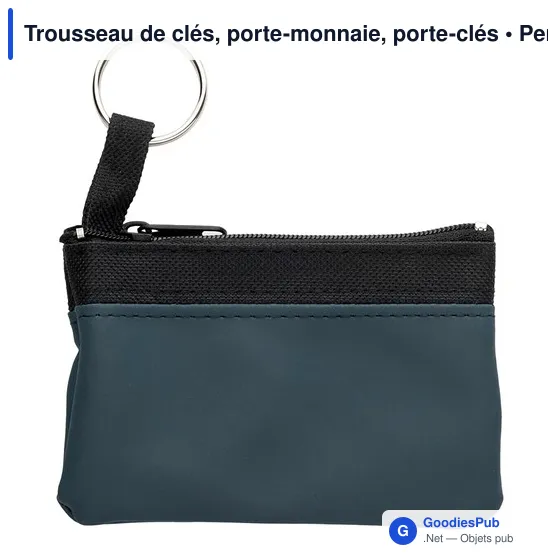 Porte-clés personnalisable avec logo - Trousseau de clés et porte-monnaie - Image 1