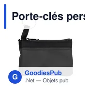 Porte-clés personnalisable avec logo - Trousseau de clés et porte-monnaie - Miniature 2