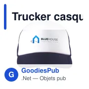 Casquette Trucker personnalisable avec logo - Rouge - Miniature 1