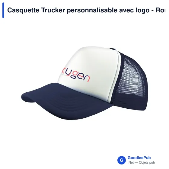 Casquette Trucker personnalisable avec logo - Rouge - Image 2