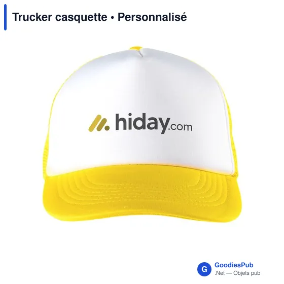Casquette Trucker personnalisable avec logo - Rouge - Image 11
