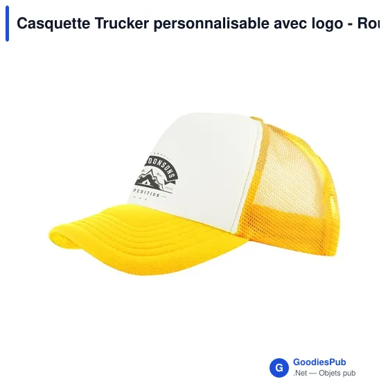 Casquette Trucker personnalisable avec logo - Rouge - Image 12
