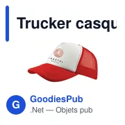 Casquette Trucker personnalisable avec logo - Rouge - Miniature 3