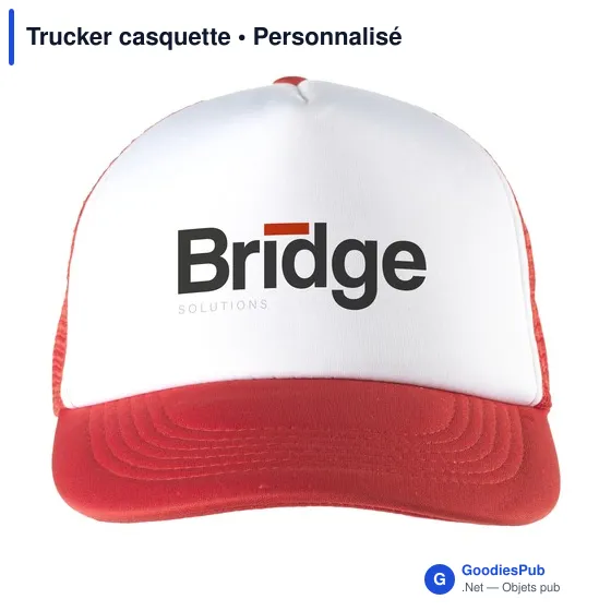 Casquette Trucker personnalisable avec logo - Rouge - Image 4