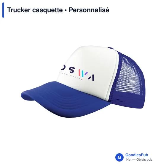 Casquette Trucker personnalisable avec logo - Rouge - Image 6