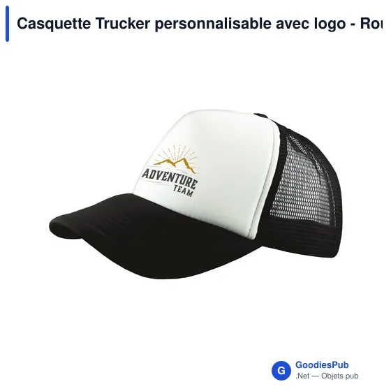 Casquette Trucker personnalisable avec logo - Rouge - Image 8