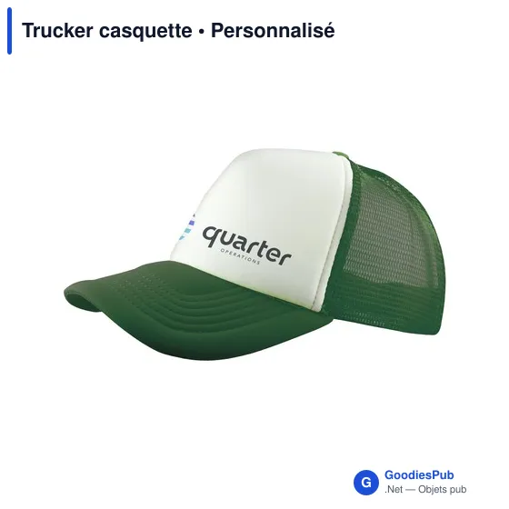 Casquette Trucker personnalisable avec logo - Rouge - Image 10