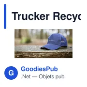 Casquette Trucker personnalisable en coton recyclé avec logo - Miniature 3