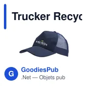 Casquette Trucker personnalisable en coton recyclé avec logo - Miniature 5