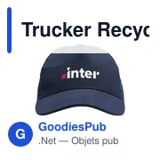 Casquette Trucker personnalisable en coton recyclé avec logo - Miniature 6